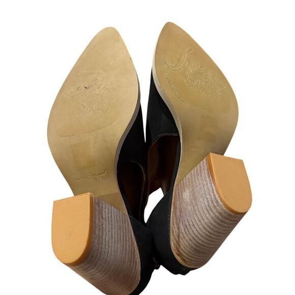 Free People Wilder Black Leather Ankle Booties Size 37 US 7 - Picture 5 of 9